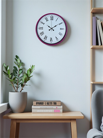 36 Cm Pembe Roma Rakamlı Duvar Saati