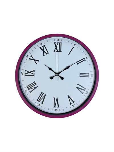 36 Cm Pembe Roma Rakamlı Duvar Saati