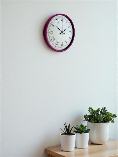 36 Cm Pembe Roma Rakamlı Duvar Saati