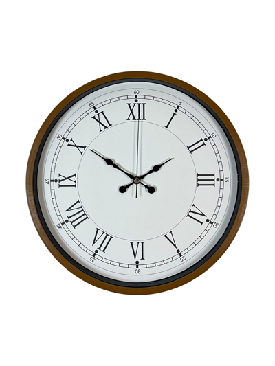 36 Cm Roma Rakamlı Kahverengi Dekoratif Duvar Saati