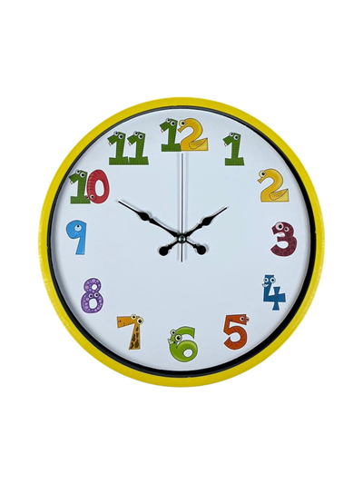 36 Cm Sarı Çocuk Odası Duvar Saati