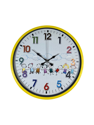 36 Cm Sarı Çocuk Odası Duvar Saati