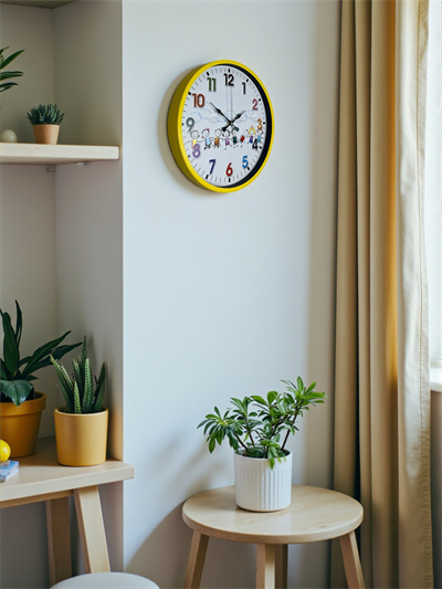 36 Cm Sarı Çocuk Odası Duvar Saati