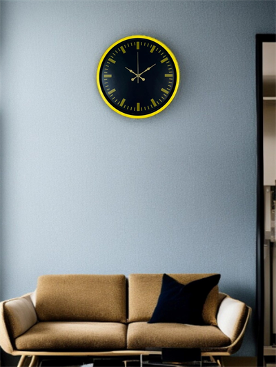 36 Cm Sarı Dekoratif Duvar Saati