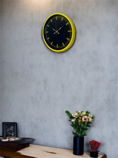 36 Cm Sarı Dekoratif Duvar Saati