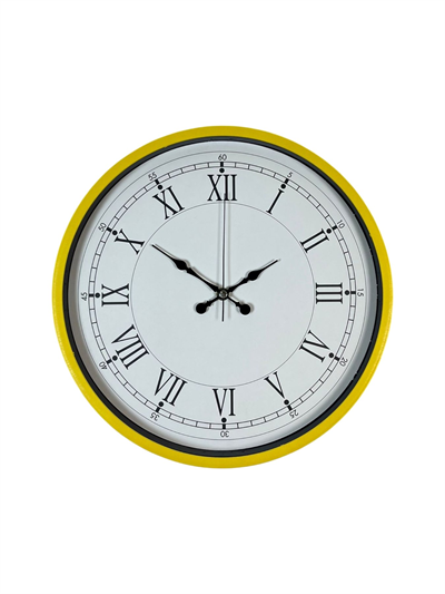 36 Cm Sarı Dekoratif Duvar Saati