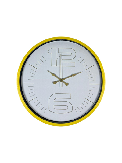 36 Cm Sarı Dekoratif Duvar Saati