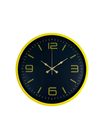36 Cm Sarı Dekoratif Duvar Saati