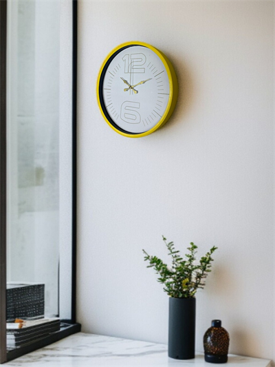 36 Cm Sarı Dekoratif Duvar Saati