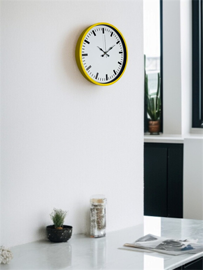 36 Cm Sarı Dekoratif Duvar Saati
