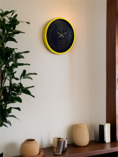 36 Cm Sarı Dekoratif Duvar Saati