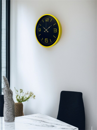 36 Cm Sarı Dekoratif Duvar Saati