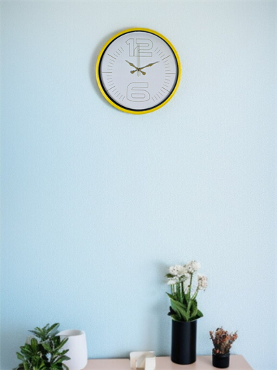36 Cm Sarı Dekoratif Duvar Saati