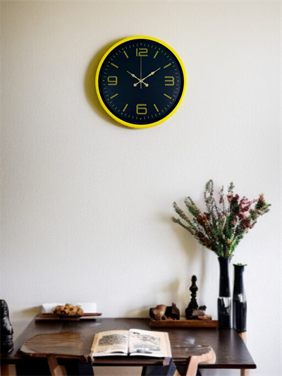 36 Cm Sarı Dekoratif Duvar Saati