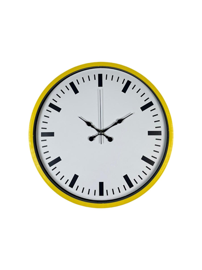 36 Cm Sarı Dekoratif Duvar Saati