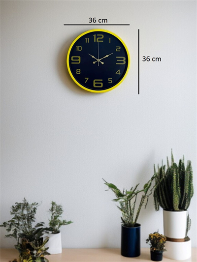 36 Cm Sarı Gold Rakamlı Duvar Saati