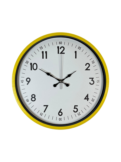 36 Cm Sarı Modern Dekoratif Duvar Saati