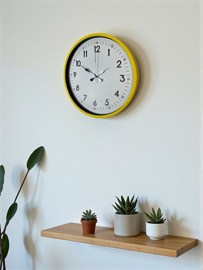 36 Cm Sarı Modern Dekoratif Duvar Saati
