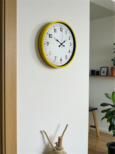 36 Cm Sarı Modern Dekoratif Duvar Saati