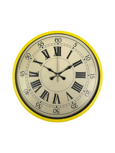 36 Cm Sarı Retro Duvar Saati