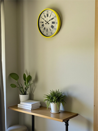 36 Cm Sarı Retro Duvar Saati