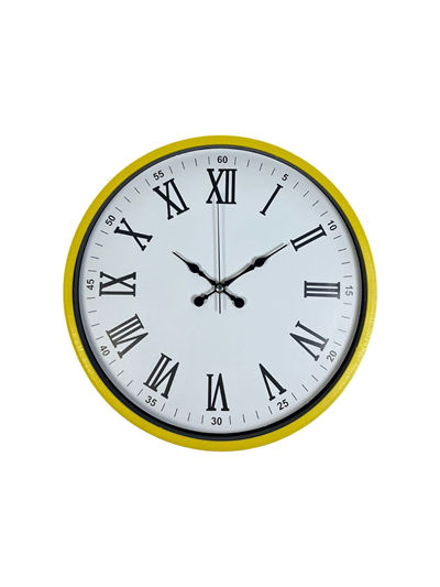 36 Cm Sarı Roma Rakamlı Duvar Saati