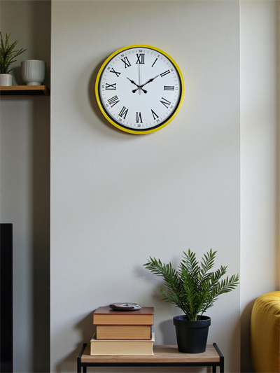 36 Cm Sarı Roma Rakamlı Duvar Saati