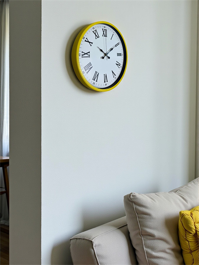 36 Cm Sarı Roma Rakamlı Duvar Saati