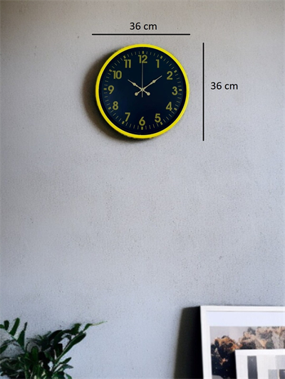 36 Cm Sarı Standart Duvar Saati
