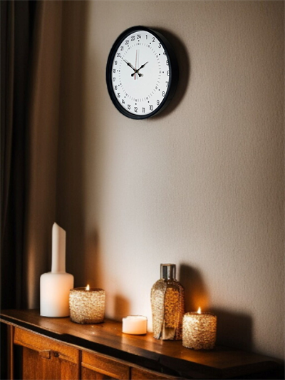 36 Cm Siyah 24 Saat Göstergeli Duvar Saati