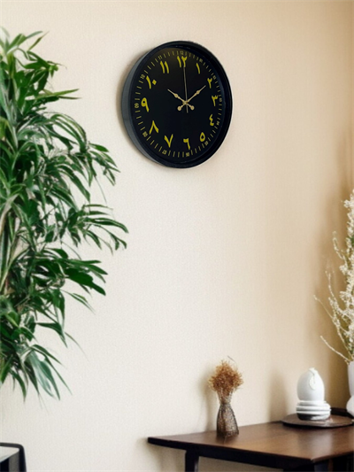 36 Cm Siyah Arapça Rakamlı Duvar Saati