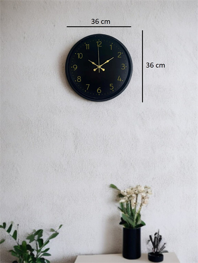 36 Cm Siyah Asil Duvar Saati