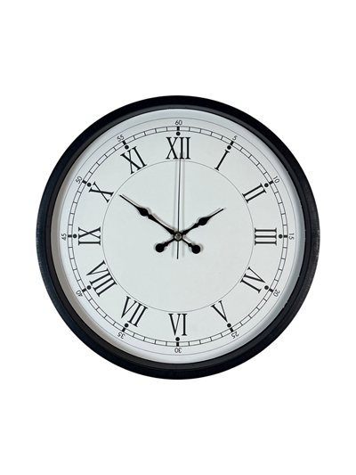 36 Cm Siyah Asil Roma Rakamlı Duvar Saati