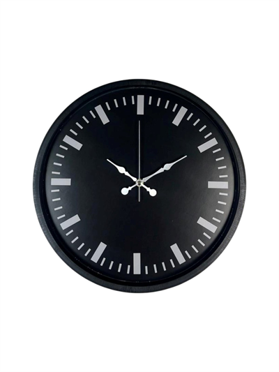 36 Cm Siyah Dekoaratif Duvar Saati