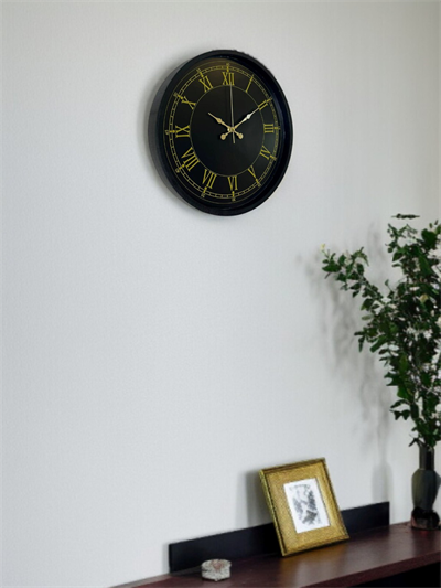 36 Cm Siyah Dekoratif Duvar Saati