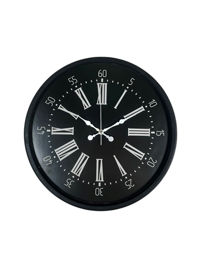 36 Cm Siyah Dekoratif Duvar Saati