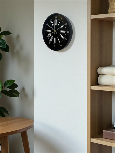36 Cm Siyah Dekoratif Duvar Saati