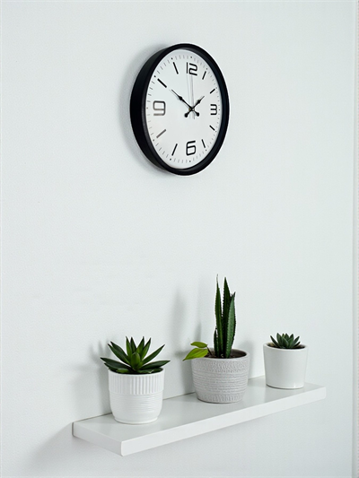 36 Cm Siyah Dekoratif Duvar Saati