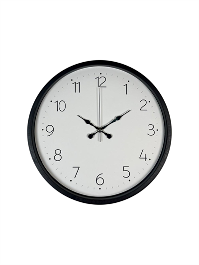 36 Cm Siyah Dekoratif Duvar Saati