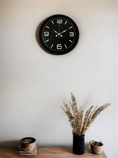36 Cm Siyah Dekoratif Duvar Saati