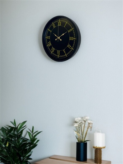 36 Cm Siyah Dekoratif Duvar Saati