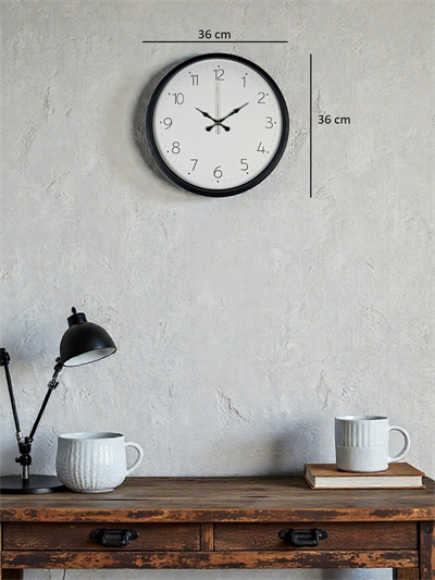 36 Cm Siyah Dekoratif Duvar Saati