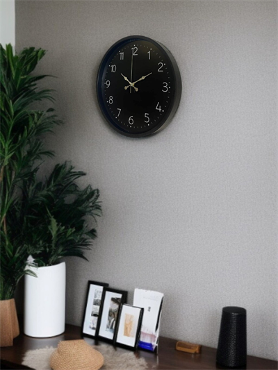 36 Cm Siyah Dekoratif Duvar Saati