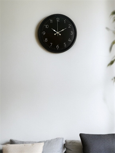 36 Cm Siyah Dekoratif Duvar Saati