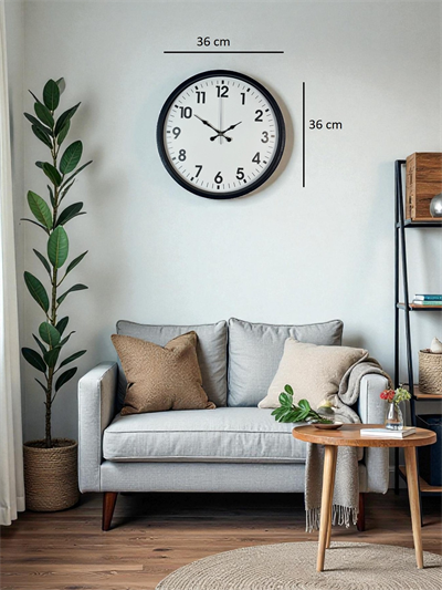 36 Cm Siyah Duvar Saati