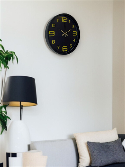 36 Cm Siyah Gold Rakamlı Duvar Saati