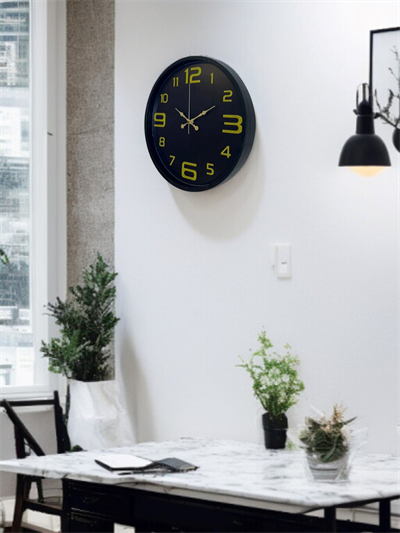 36 Cm Siyah Gold Rakamlı Duvar Saati