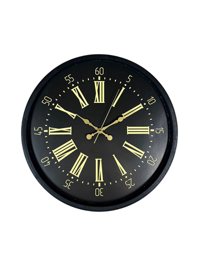 36 Cm Siyah Modern Duvar Saati
