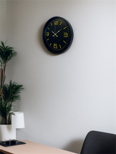 36 Cm Siyah Modern Duvar Saati