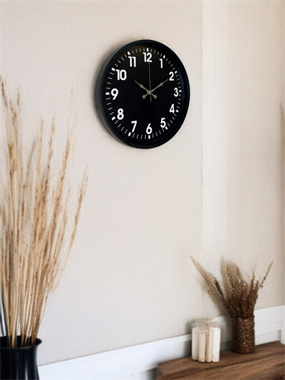 36 Cm Siyah Modern Duvar Saati